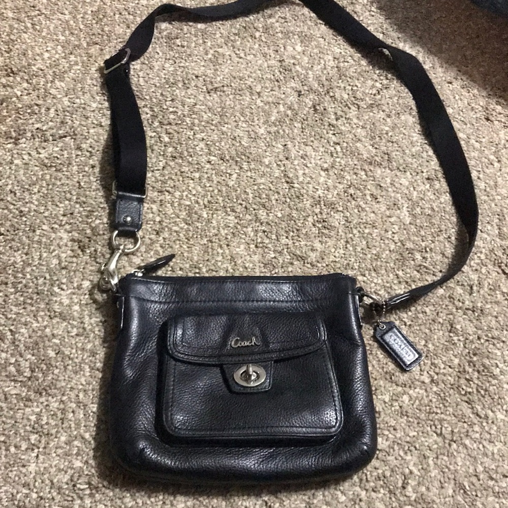 Black Coach crossbody purse